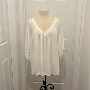 Free people white flowy top
